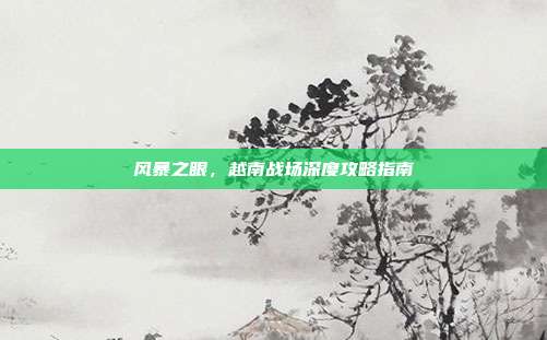 风暴之眼，越南战场深度攻略指南