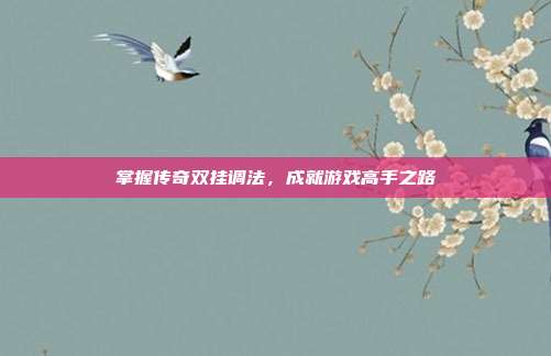掌握传奇双挂调法,成就游戏高手之路