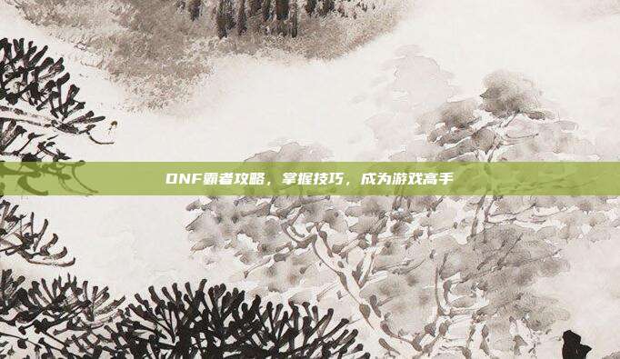 DNF霸者攻略,掌握技巧,成为游戏高手