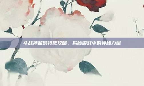 斗战神监察特使攻略,揭秘游戏中的神秘力量