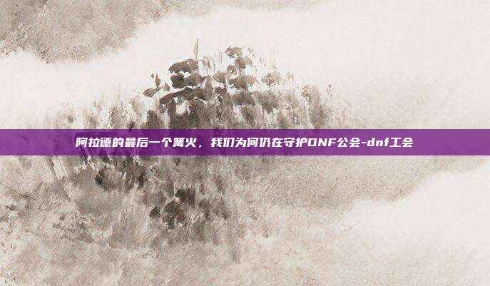 阿拉德的最后一个篝火,我们为何仍在守护DNF公会-dnf工会