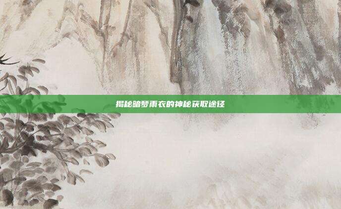 揭秘暗梦雨衣的神秘获取途径