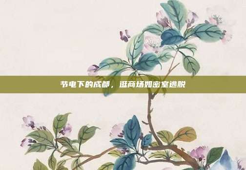 节电下的成都,逛商场如密室逃脱