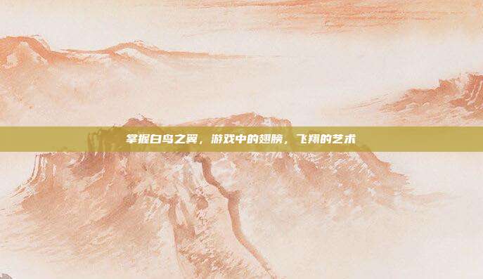 掌握白鸟之翼,游戏中的翅膀,飞翔的艺术