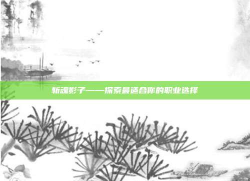 斩魂影子——探索最适合你的职业选择