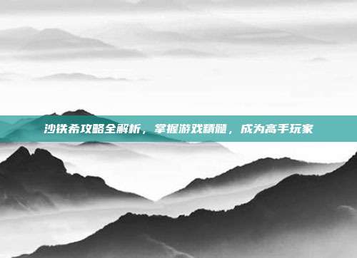 沙铁希攻略全解析,掌握游戏精髓,成为高手玩家