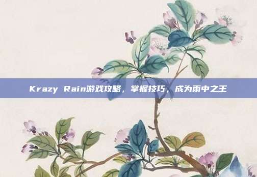 Krazy Rain游戏攻略,掌握技巧,成为雨中之王