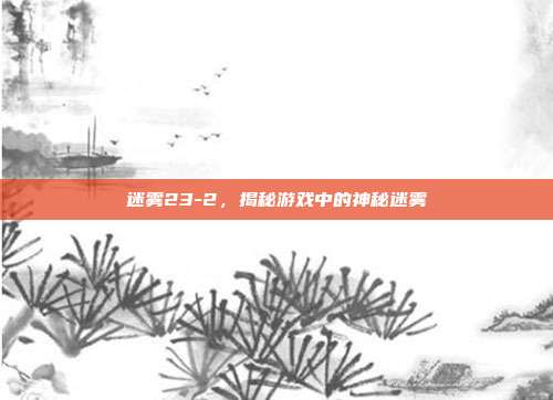 迷雾23-2,揭秘游戏中的神秘迷雾