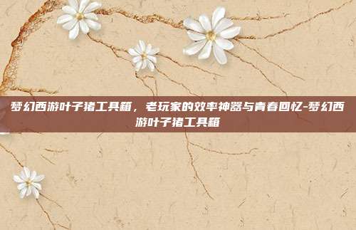 梦幻西游叶子猪工具箱,老玩家的效率神器与青春回忆-梦幻西游叶子猪工具箱