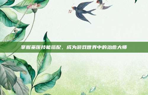 掌握巫医技能搭配,成为游戏世界中的治愈大师