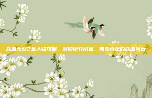 战国无双2全人物攻略,解锁所有角色,体验真正的战国风云