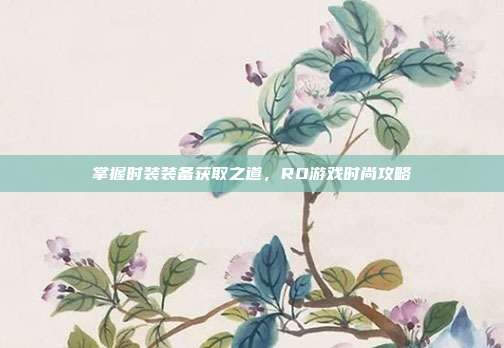 掌握时装装备获取之道,RO游戏时尚攻略