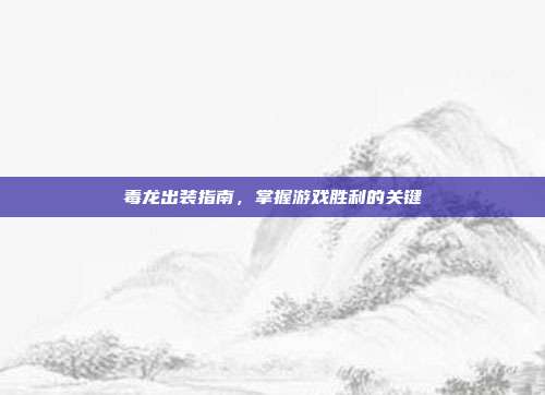 毒龙出装指南，掌握游戏胜利的关键