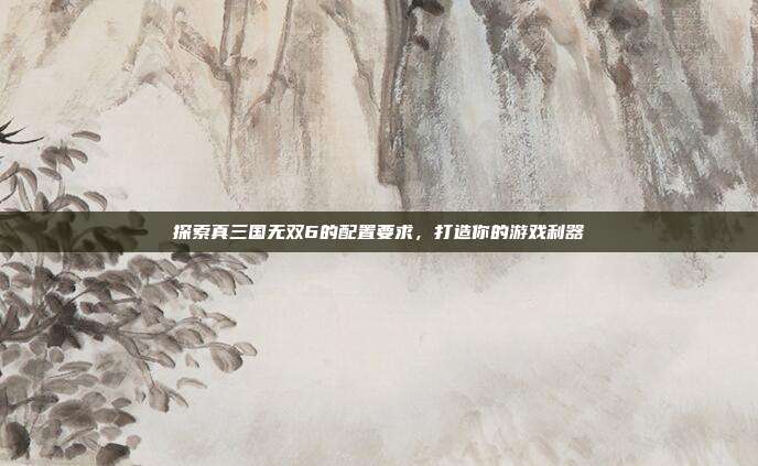 探索真三国无双6的配置要求,打造你的游戏利器