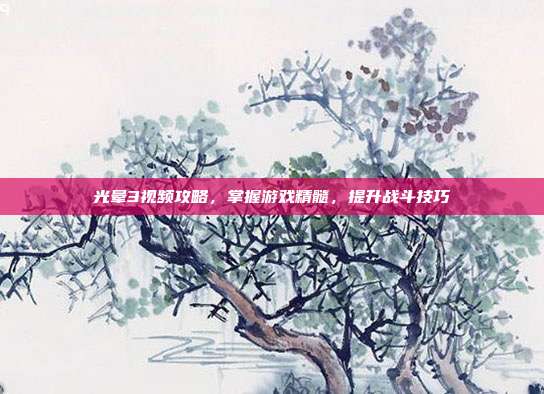 光晕3视频攻略，掌握游戏精髓，提升战斗技巧
