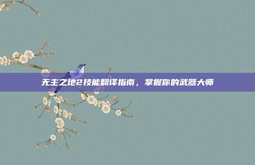 无主之地2技能翻译指南,掌握你的武器大师