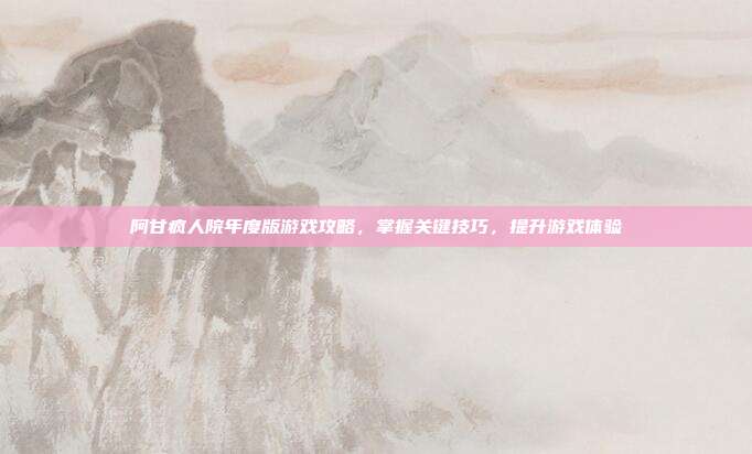 阿甘疯人院年度版游戏攻略,掌握关键技巧,提升游戏体验