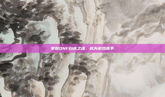 掌握DNF白虎之魂，成为游戏高手