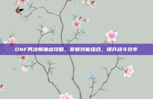 DNF男法师加点攻略,掌握技能组合,提升战斗效率