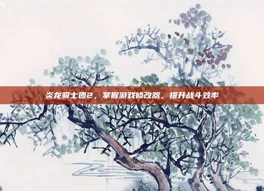 炎龙骑士团2，掌握游戏修改器，提升战斗效率