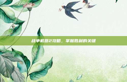 战争机器2攻略，掌握胜利的关键