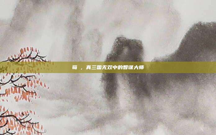 荀彧,真三国无双中的智谋大师