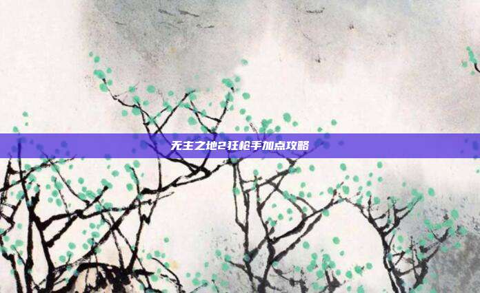无主之地2狂枪手加点攻略