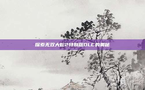 探索无双大蛇2特别版DLC的奥秘
