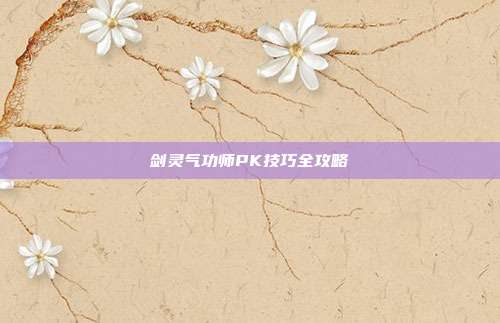 剑灵气功师PK技巧全攻略