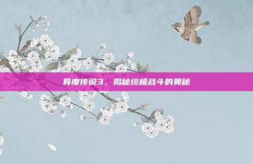 异度传说3，揭秘终极战斗的奥秘