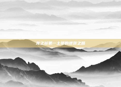 龙之谷第一土豪的逆袭之路