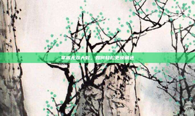掌握无双大蛇,如何轻松更换角色