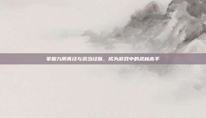 掌握九阴真经与武当经脉，成为游戏中的武林高手