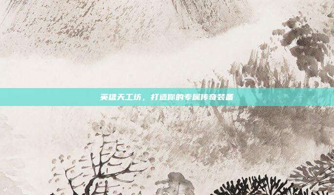 英雄天工坊，打造你的专属传奇装备