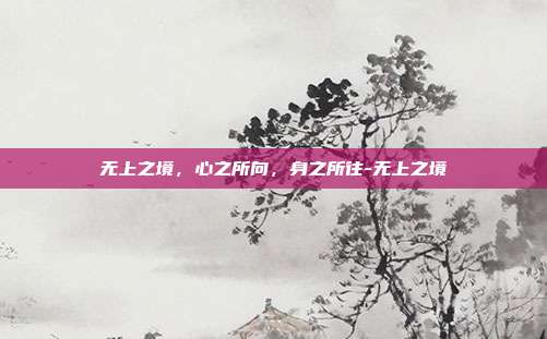 无上之境,心之所向,身之所往-无上之境