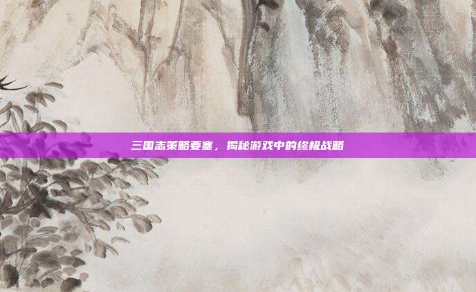 三国志策略要塞，揭秘游戏中的终极战略