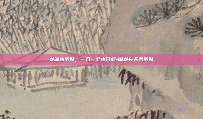 龙魂炼紫装,一刀一个小目标-御龙在天合紫装