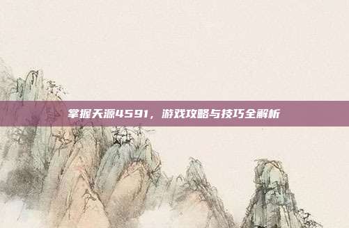 掌握天源4591，游戏攻略与技巧全解析
