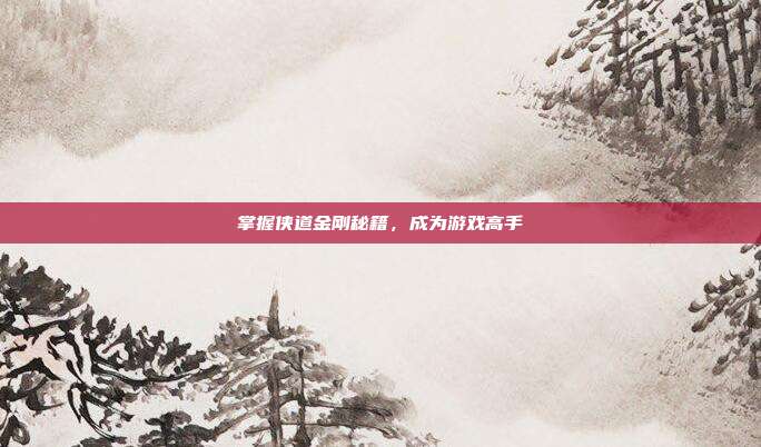 掌握侠道金刚秘籍，成为游戏高手