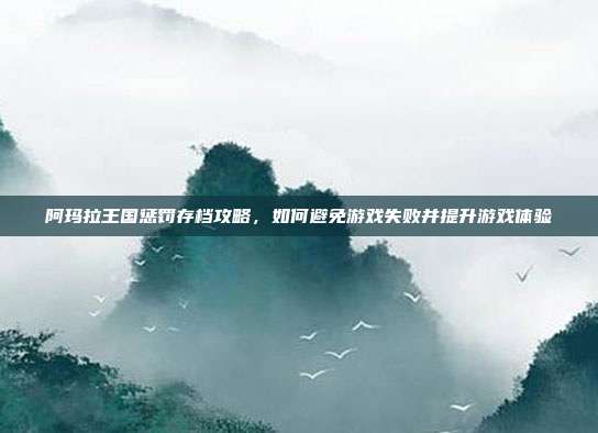 阿玛拉王国惩罚存档攻略,如何避免游戏失败并提升游戏体验