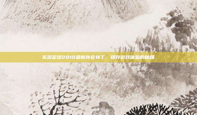实况足球2010最新转会补丁,提升游戏体验的秘籍