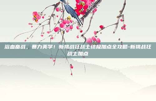 浴血奋战,暴力美学!新挑战狂战士终极加点全攻略-新挑战狂战士加点