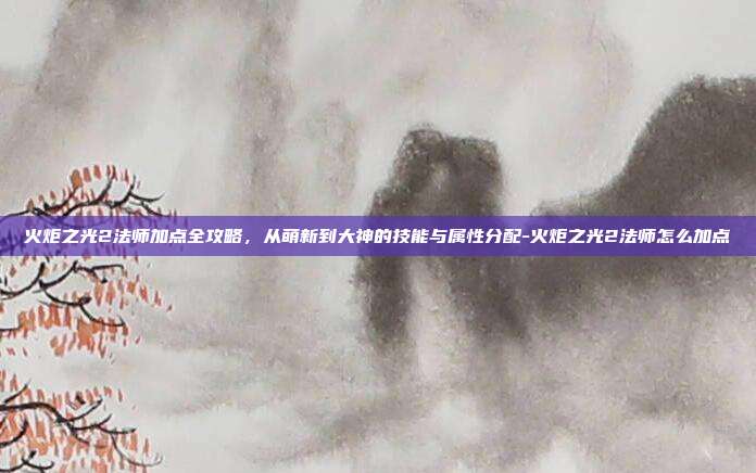 火炬之光2法师加点全攻略，从萌新到大神的技能与属性分配-火炬之光2法师怎么加点