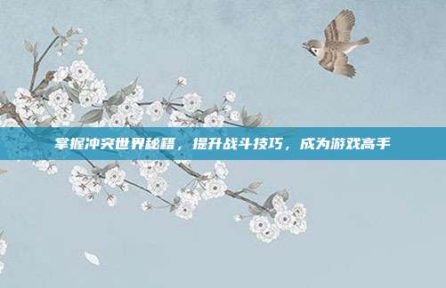 掌握冲突世界秘籍，提升战斗技巧，成为游戏高手