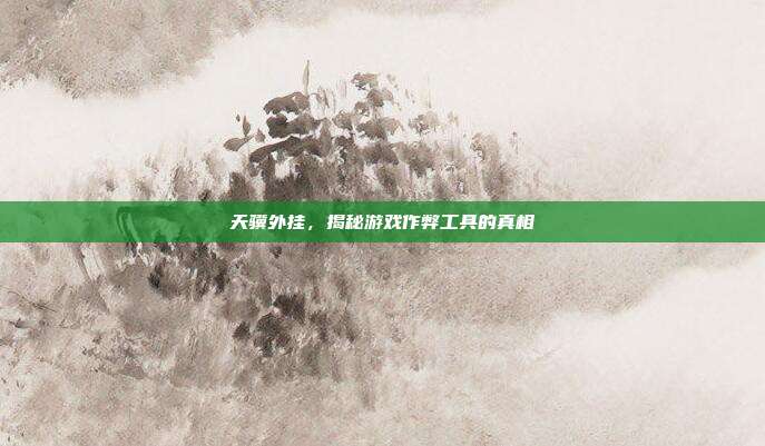 天骥外挂,揭秘游戏作弊工具的真相