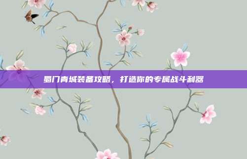 蜀门青城装备攻略,打造你的专属战斗利器