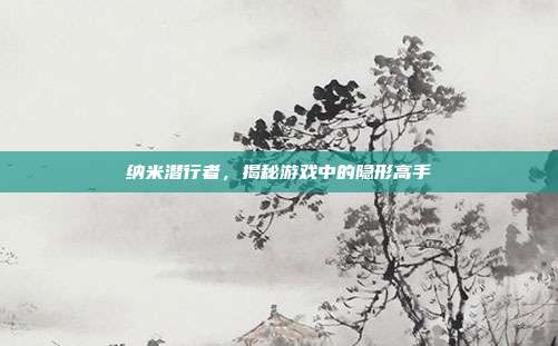 纳米潜行者,揭秘游戏中的隐形高手