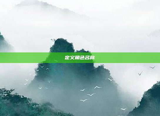 定义角色名称