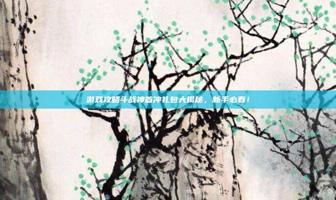 游戏攻略斗战神首冲礼包大揭秘,新手必看!