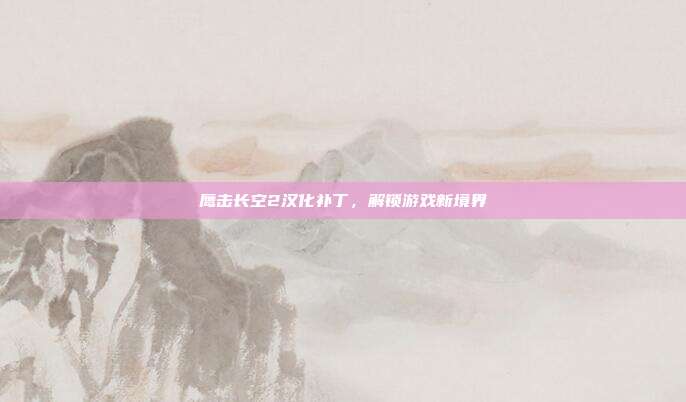 鹰击长空2汉化补丁，解锁游戏新境界